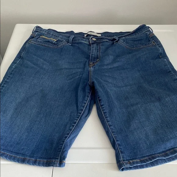 Blue Denim Shorts with Back Pockets - Picture 4 of 5